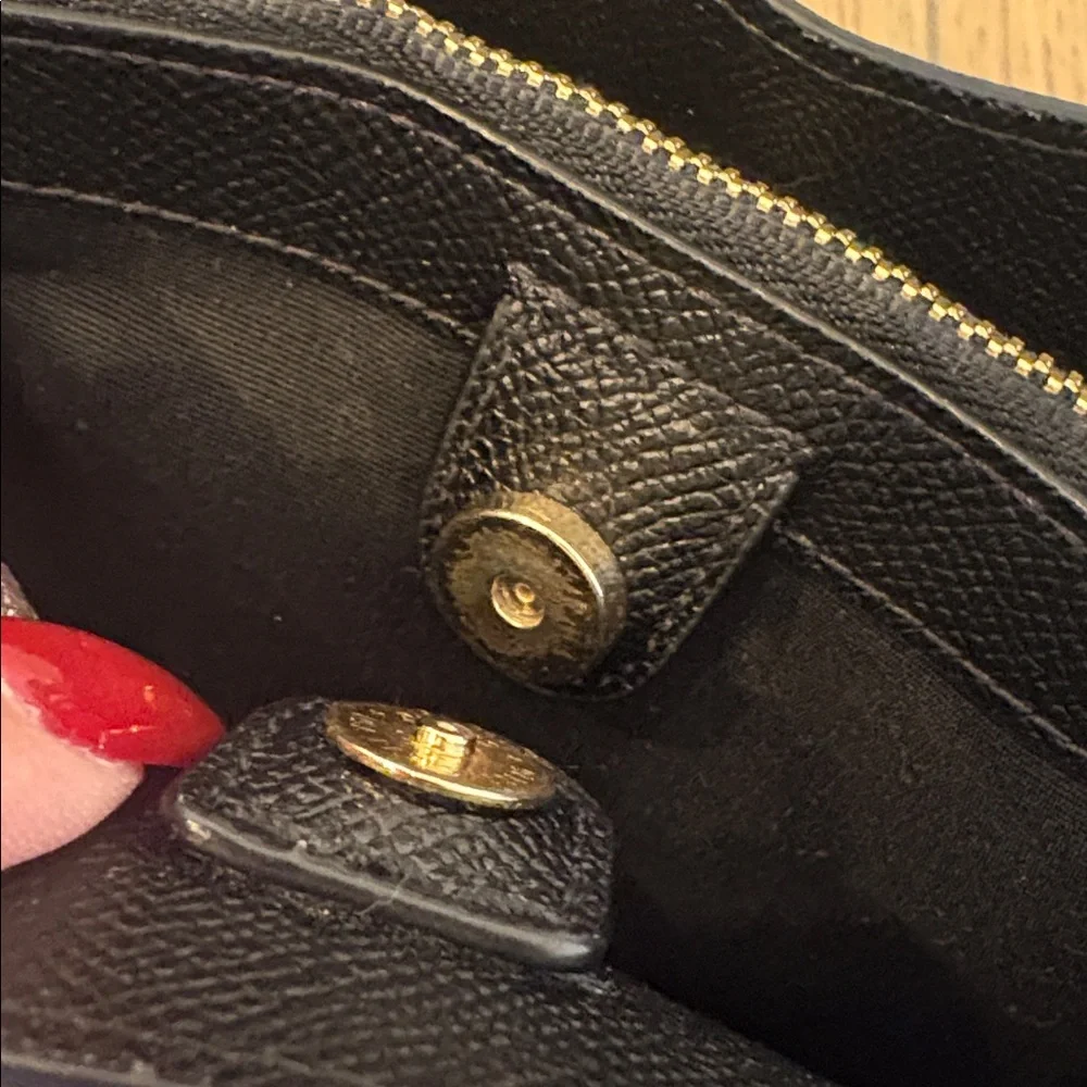 Coach Dark Brown Shoulder Bag with Gold Accents - Picture 6 of 8